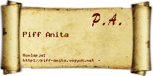 Piff Anita névjegykártya